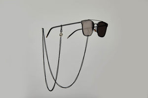 Sunglasses Cords - Black/Silver Chain