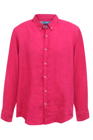 FUCHSIA LINEN SHIRT